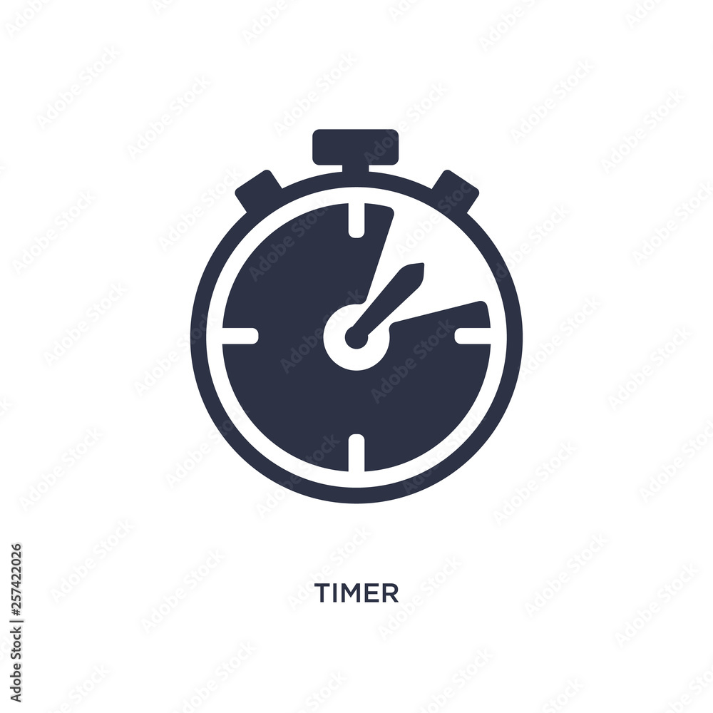 timer icon on white background. Simple element illustration from hockey concept. timer icon on white background. Simple element illustration from hockey concept.