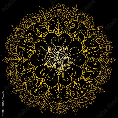 the contour of the Golden mandala. magic symbol