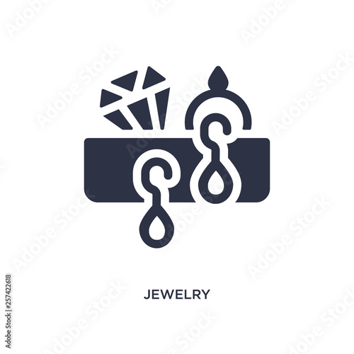 jewelry icon on white background. Simple element illustration from jewelry concept.