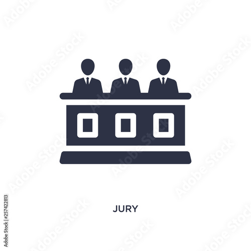 jury icon on white background. Simple element illustration from law and justice concept.