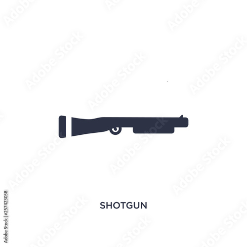 shotgun icon on white background. Simple element illustration from law and justice concept.