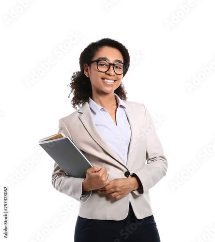 African-American teacher on...