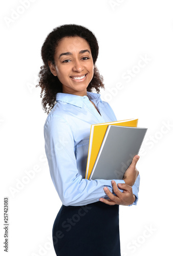 African-American teacher on...