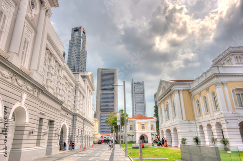 Singapore city center  landmarks