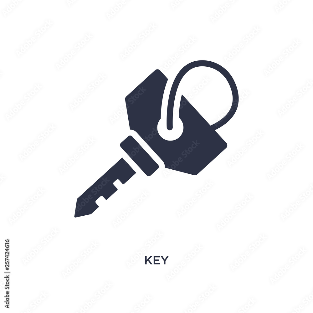key icon on white background. Simple element illustration from strategy concept. key icon on white background. Simple element illustration from strategy concept.