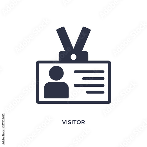 visitor icon on white background. Simple element illustration from strategy concept.