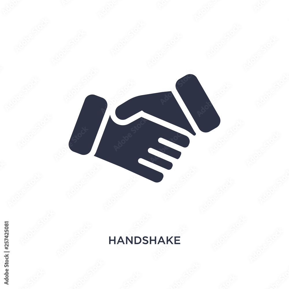 handshake icon on white background. Simple element illustration from strategy concept.