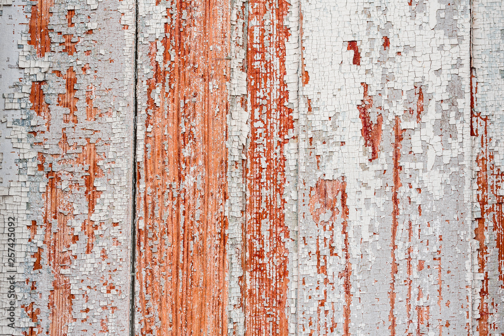 Fototapeta premium Wooden texture with scratches and cracks