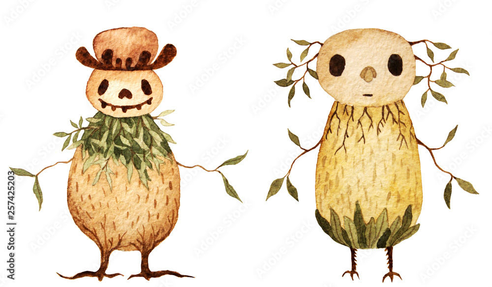 Fototapeta premium forest creatures. character illustration