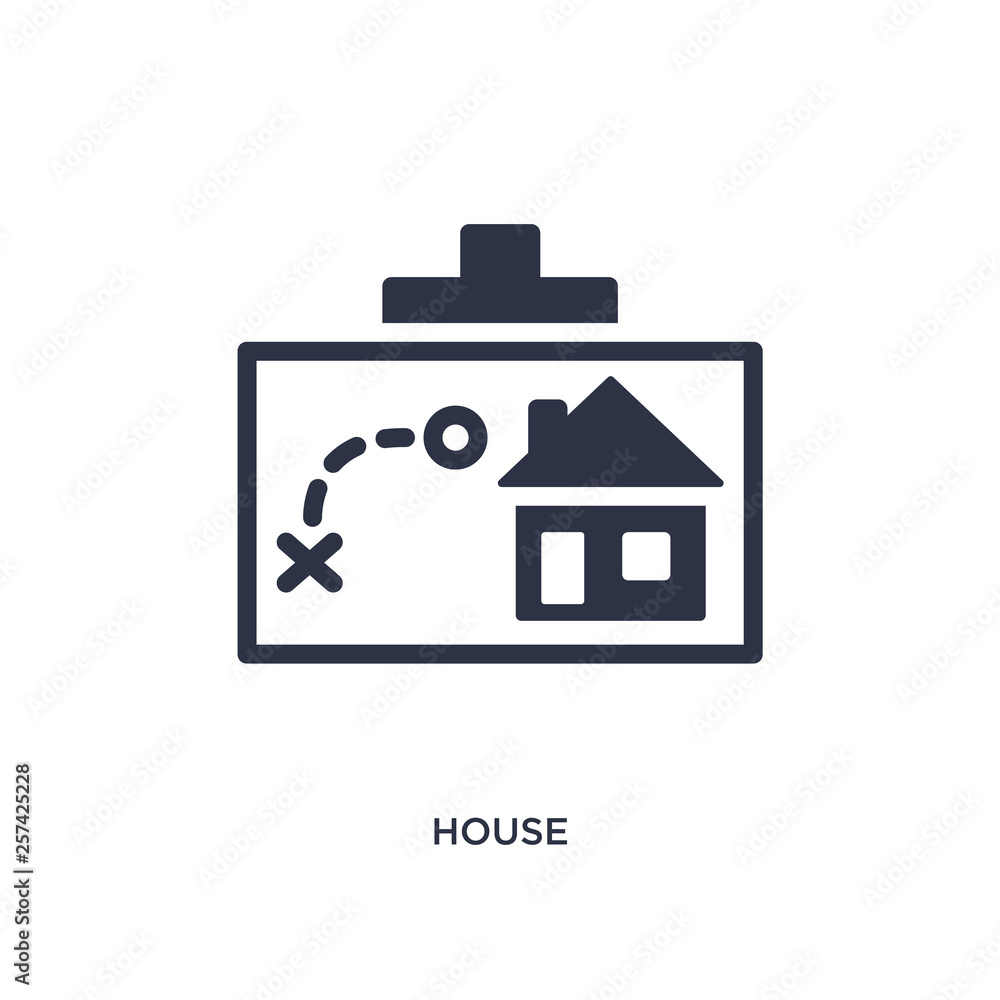 house icon on white background. Simple element illustration from strategy concept. house icon on white background. Simple element illustration from strategy concept.