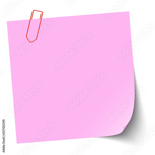 sticky note with pin needle
