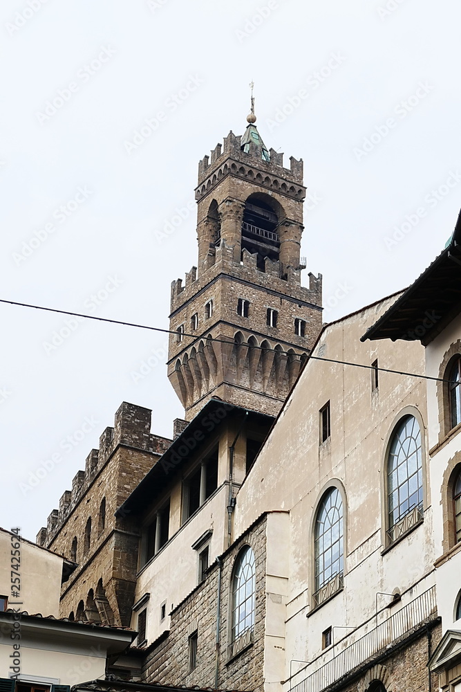 Arnolfo tower of Palazzo Vecchio, Florence, Italy