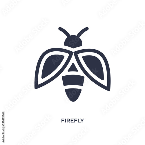 firefly icon on white background. Simple element illustration from summer concept.