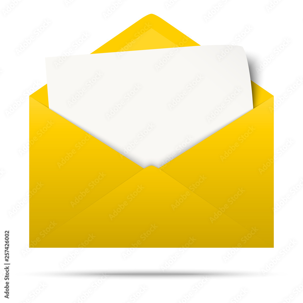 colored envelope with empty paper colored envelope with empty paper