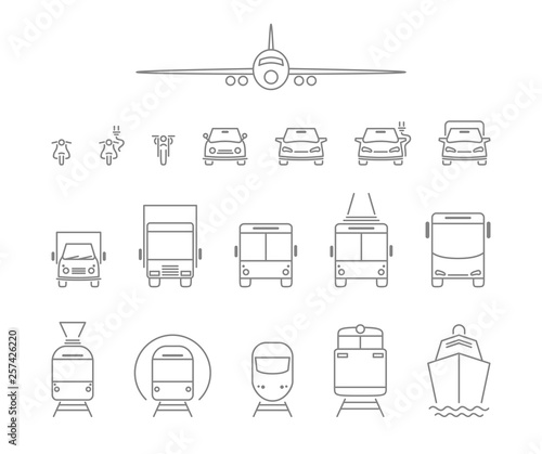 set transport icons