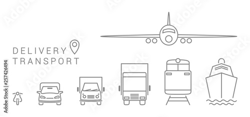set transport icons