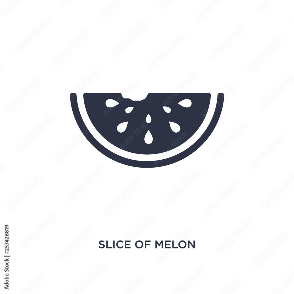 slice of melon icon on white background. Simple element illustration from summer concept. slice of melon icon on white background. Simple element illustration from summer concept.