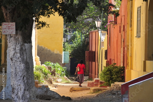 Fototapeta Naklejka Na Ścianę i Meble -  La vie quotidienne sur l'île de Gorée au SENEGAL