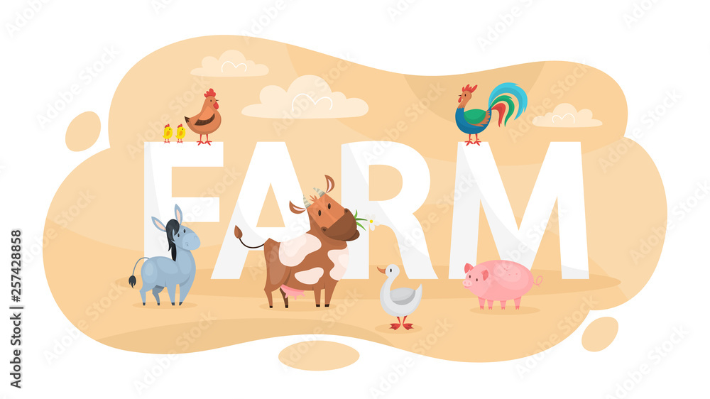 Farm concept. Idea of life on the countryside. Farm concept. Idea of life on the countryside.