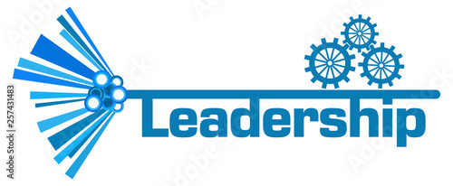 Leadership Gears Blue Graphical Element 