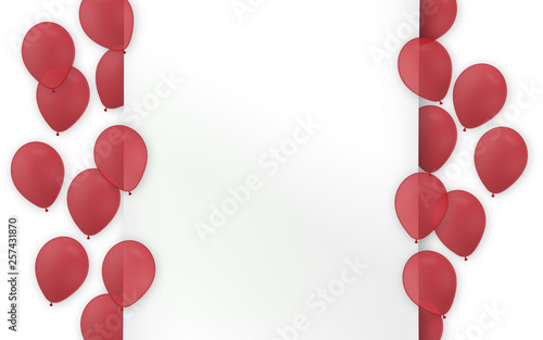 rote Luftballons Grußkarte