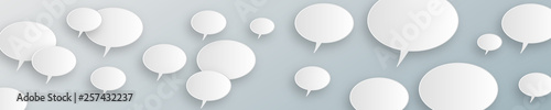 speech bubbles chat paper style