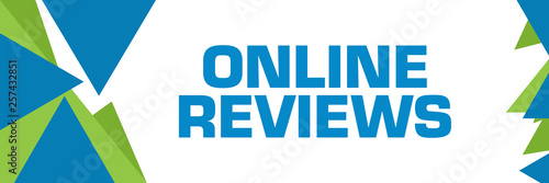 Free Download Online Reviews Green Blue Triangle Text  - GFXLoad