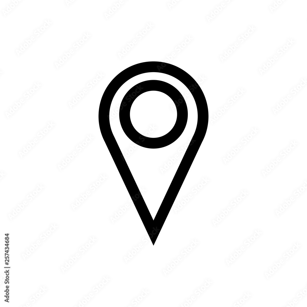 Pin icon vector. Location icon. Map pointer icon Pin icon vector. Location icon. Map pointer icon