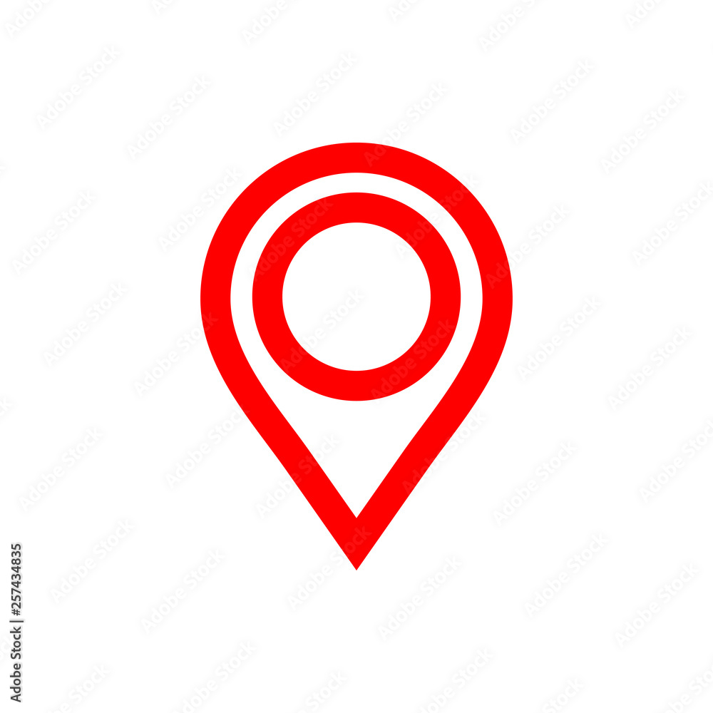 Pin icon vector. Location icon. Map pointer icon Pin icon vector. Location icon. Map pointer icon