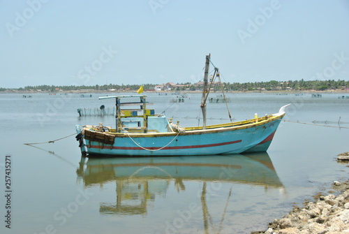Fishermen boats in Jaffna in Sri Lanka