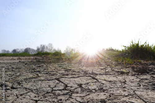 dry ground due to heat