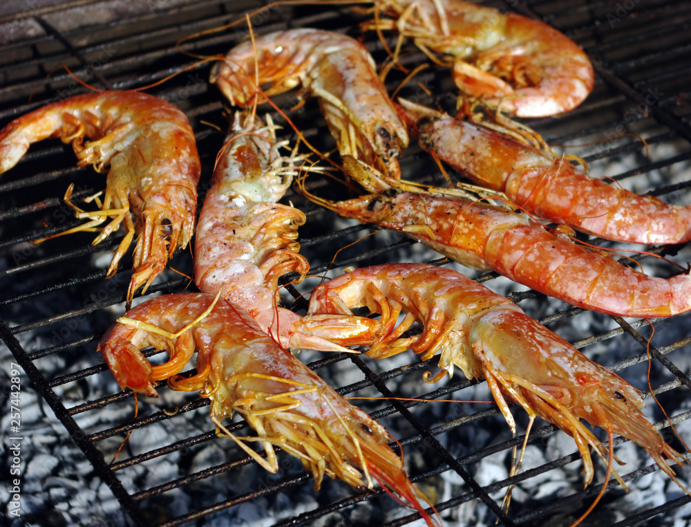 Grilled king prawns Grilled king prawns