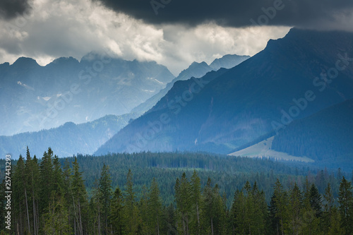 Landscape in European mountains, High Tatras, Malopolskie Poland © lukjonis