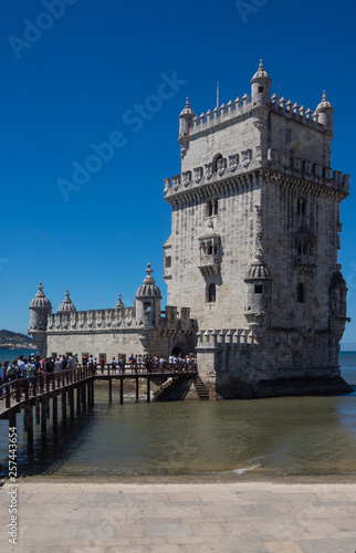 medieval defense tower in belem photo