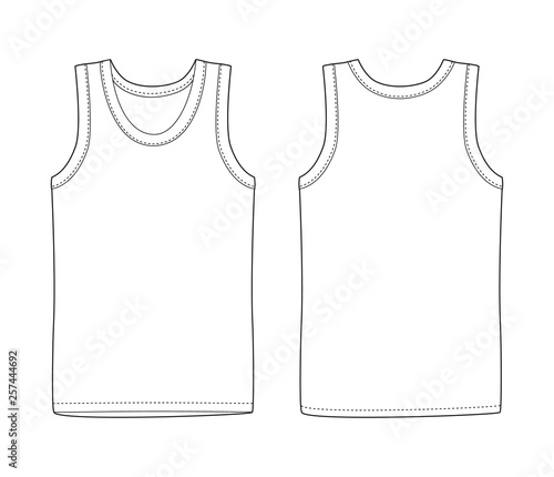 Men vest underwear. White tank top in front