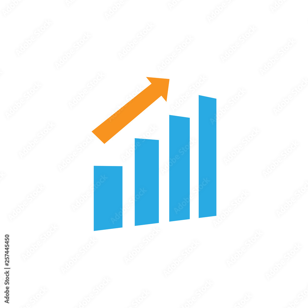 Statistic bar icon graphic design template vector Statistic bar icon graphic design template vector