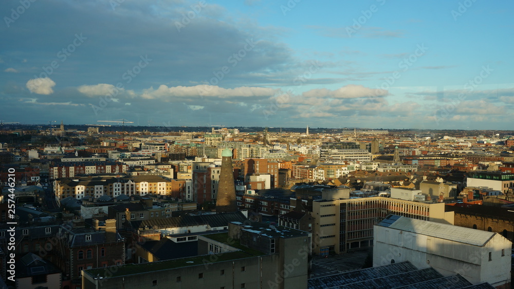 Dublin Skyline, view over the city of dublin