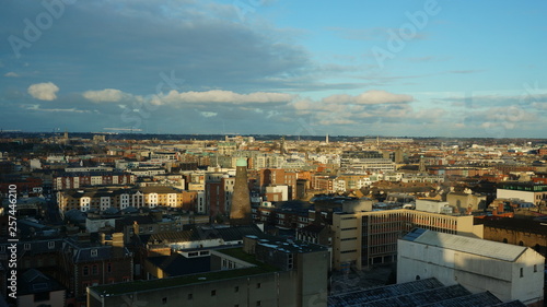 Fototapeta Naklejka Na Ścianę i Meble -  Dublin Skyline, view over the city of dublin