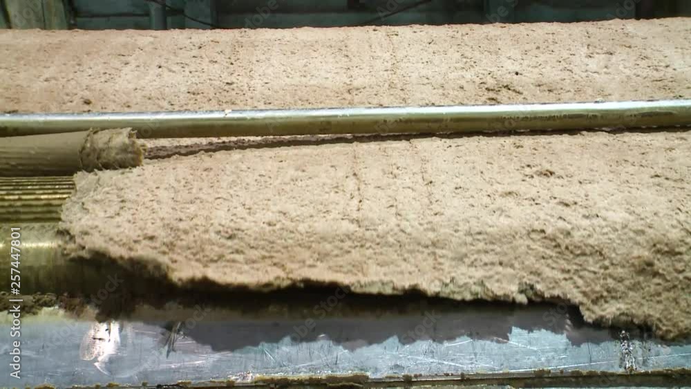 Vidéo Stock Pulp production. Washing and bleaching of wood pulp