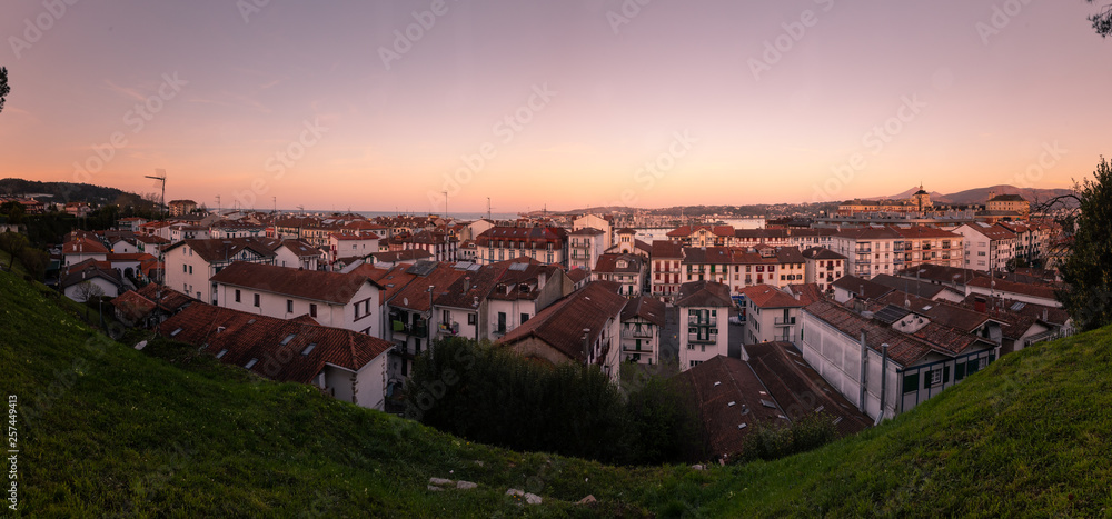 Sunset over Hondarribia, at the Basque Country.