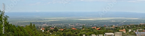 View of Traslasierra Valley (Valle de Traslasierra) from Villa de Merlo, San Luis, Argentina.