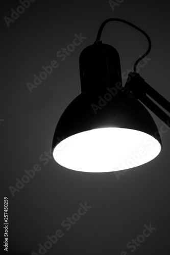 Black lighting fixture lamp