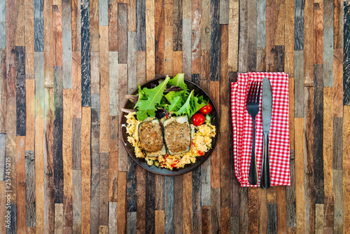 Photos strewed courgettes and southern semolina