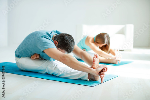 Group yoga class 