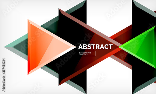 Free Download Tech futuristic geometric 3d shapes, minimal abstract background - GFXLoad