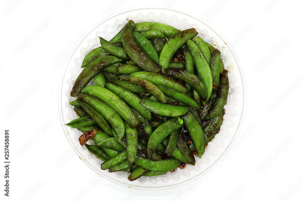 Stir Fry Peas, Snow Peas, sweet peas, isolated on white background Stir Fry Peas, Snow Peas, sweet peas, isolated on white background