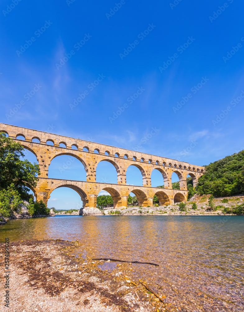 Three-tiered aqueduct Pont du Gard