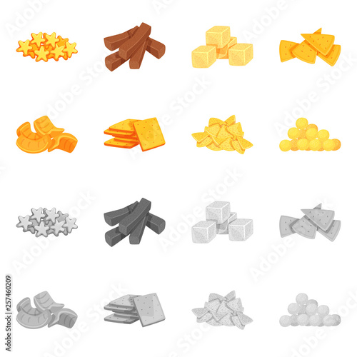 Vector design of Oktoberfest and bar sign. Collection of Oktoberfest and cooking stock symbol for web.