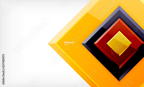 Geometric abstract background, modern square design