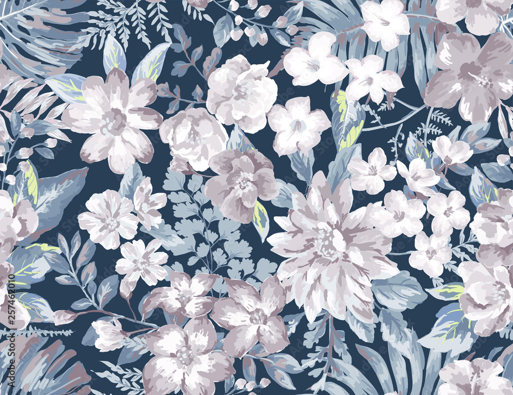 Obraz premium Floral seamless background pattern